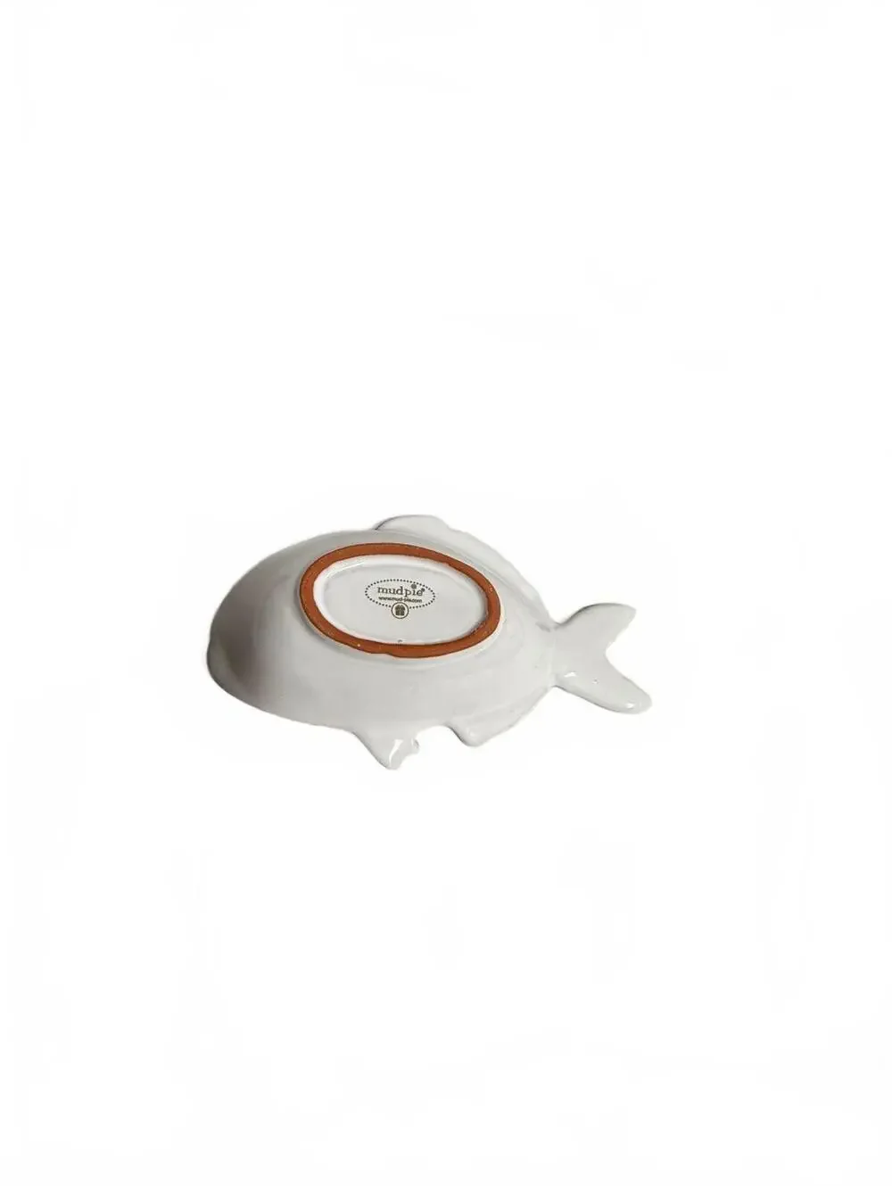 Mud Pie Ceramic Fish Shaped Decorative Bowl